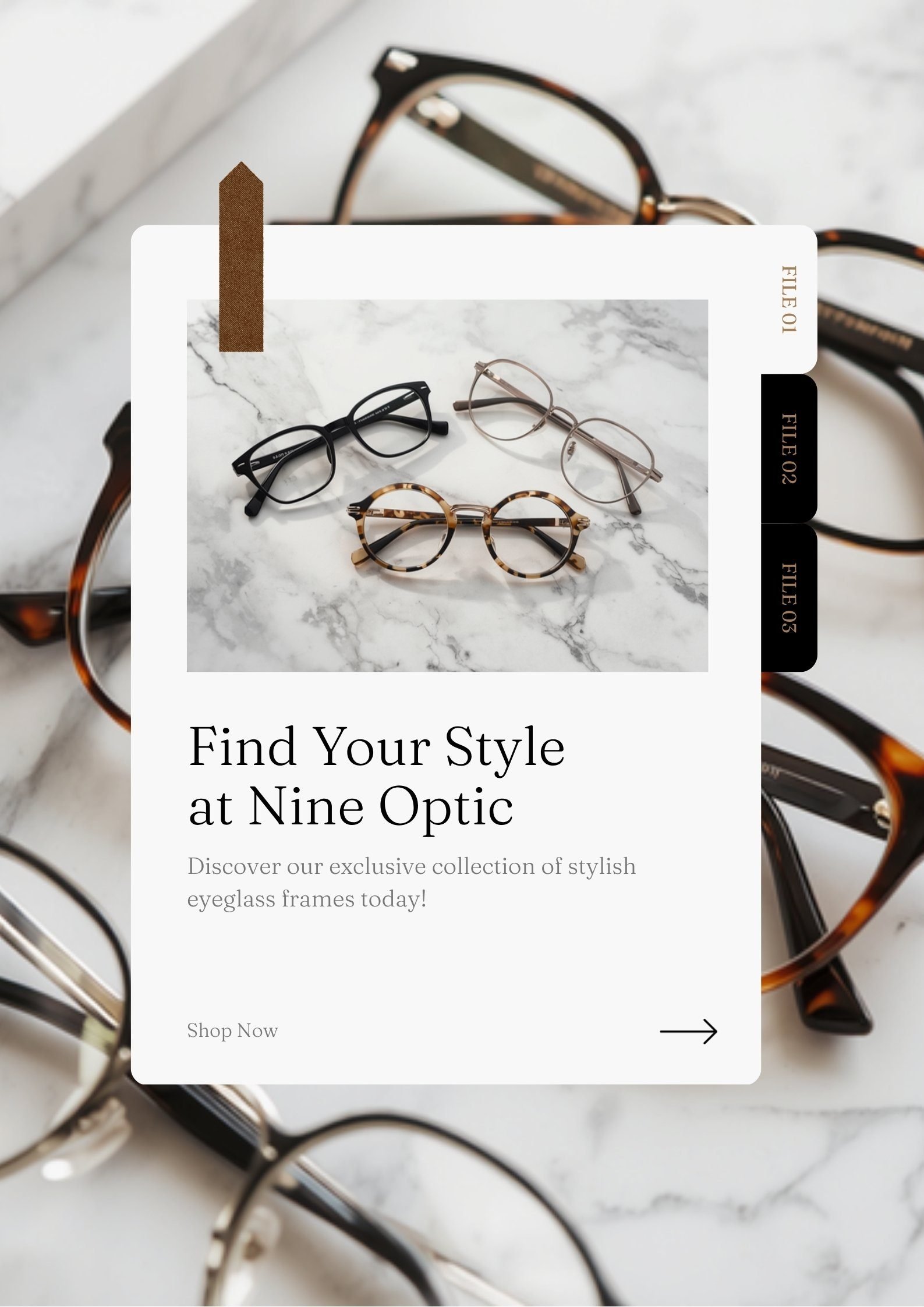 Collection of stylish eyeglass frames available at Nine Optic Bangladesh