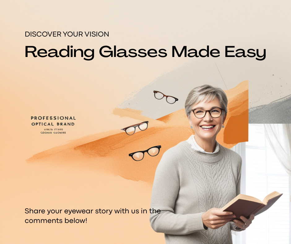 Bangladeshi woman trying on new reading glasses at home and reading clearly