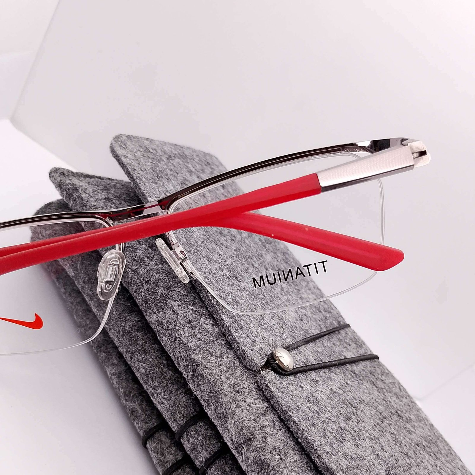 Exclusive Half Rim Nike NSKE 6044/1 Silver eyeglasses — view 2 | Nine Optic Bangladesh