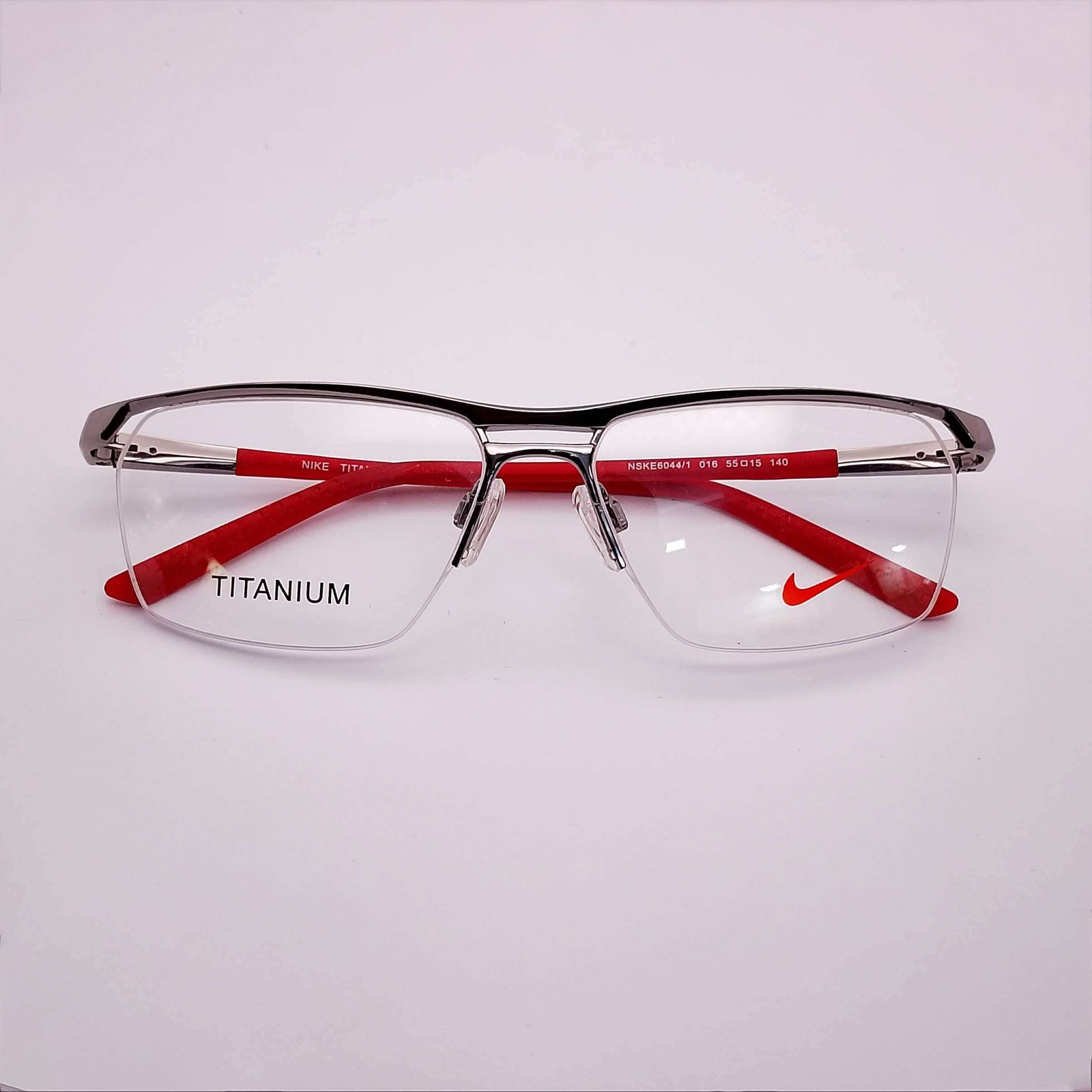 Exclusive Half Rim Nike NSKE 6044/1 Silver eyeglasses — view 3 | Nine Optic Bangladesh