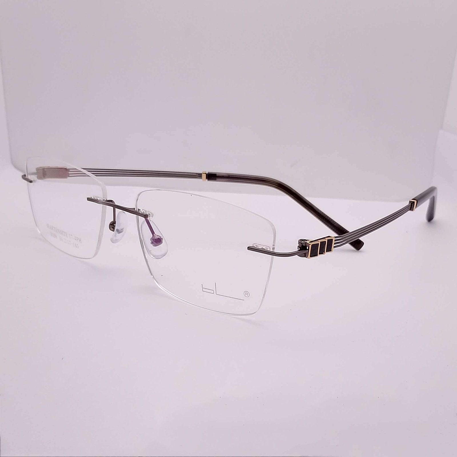 D109 Martensite Rimless eyeglasses — main view | Nine Optic Bangladesh