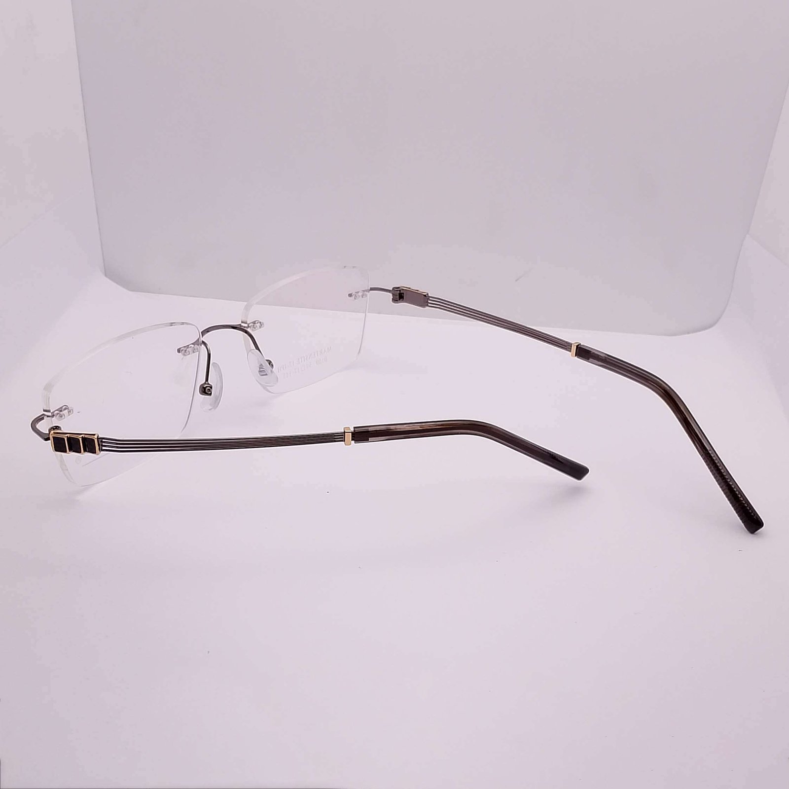 D109 Martensite Rimless eyeglasses — view 2 | Nine Optic Bangladesh