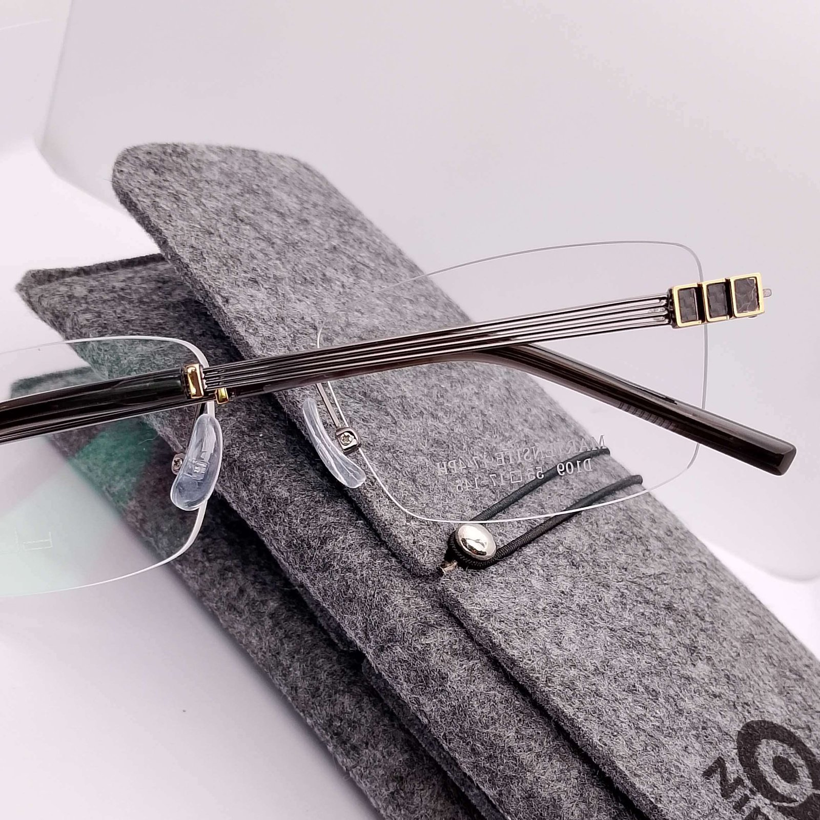D109 Martensite Rimless eyeglasses — view 3 | Nine Optic Bangladesh