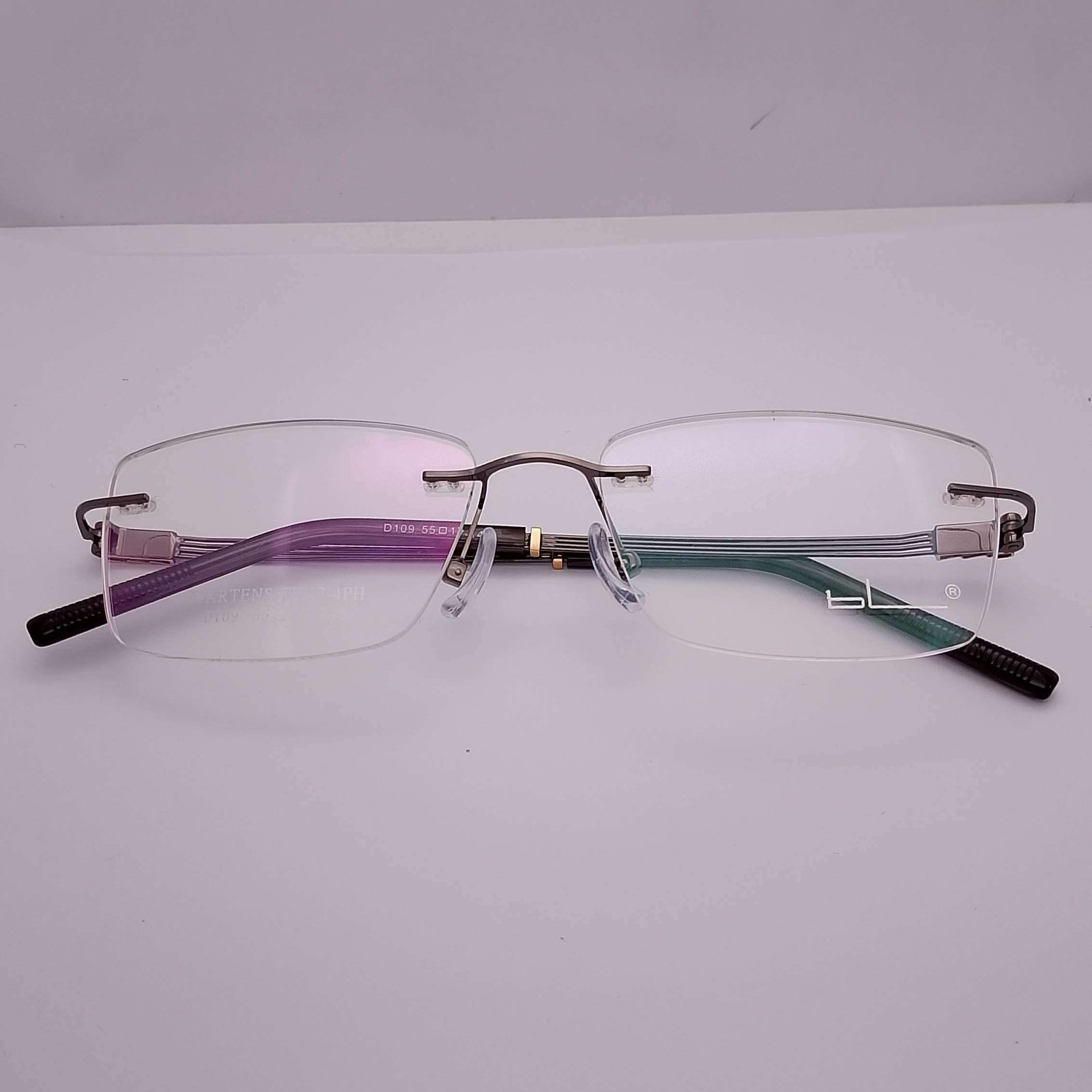 D109 Martensite Rimless eyeglasses — view 4 | Nine Optic Bangladesh