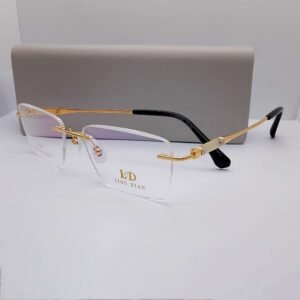 9818 Ling Dian Titanium Rimless eyeglasses — main view | Nine Optic Bangladesh
