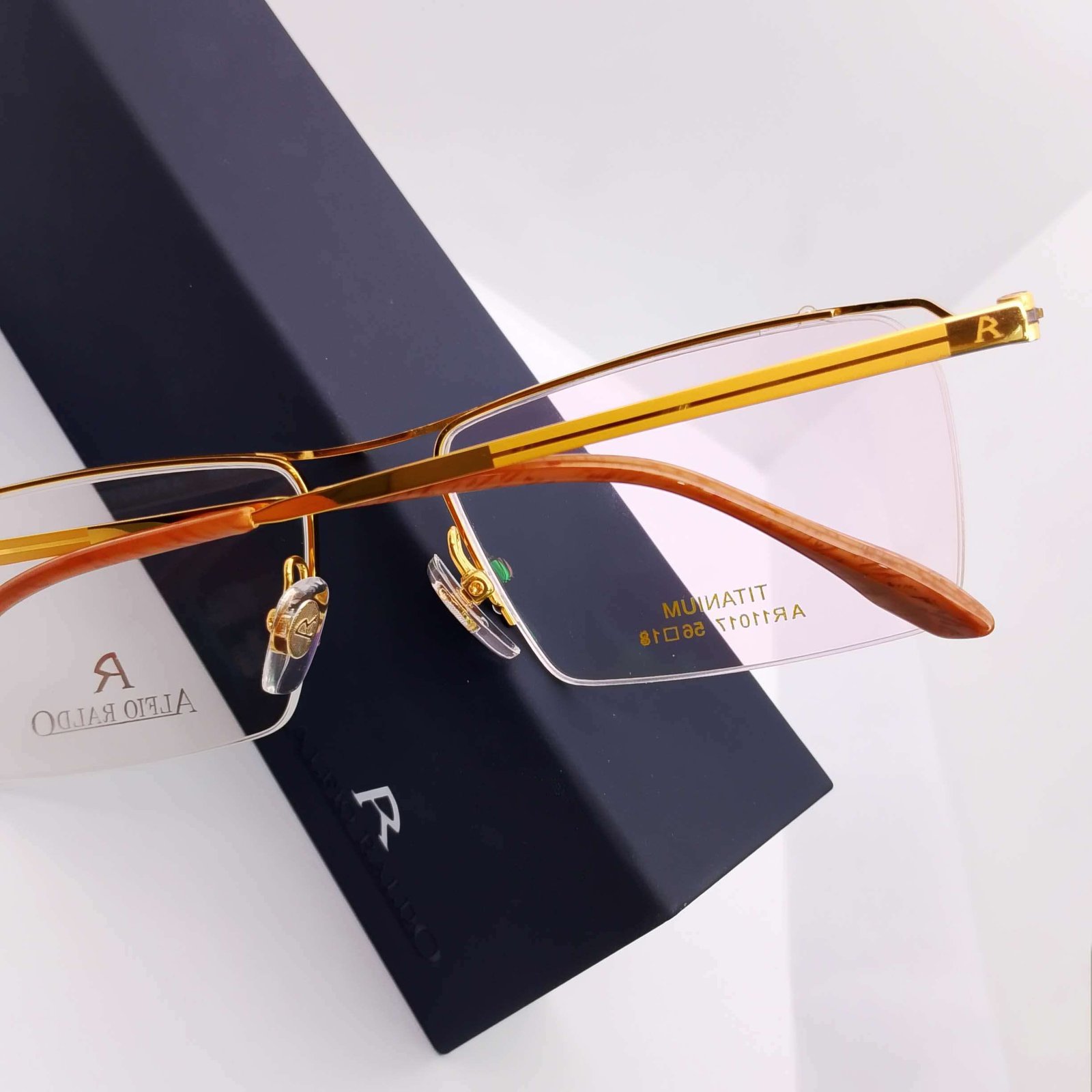 AR11017 Alfio Raldo Titanium Half Rim eyeglasses — view 2 | Nine Optic Bangladesh