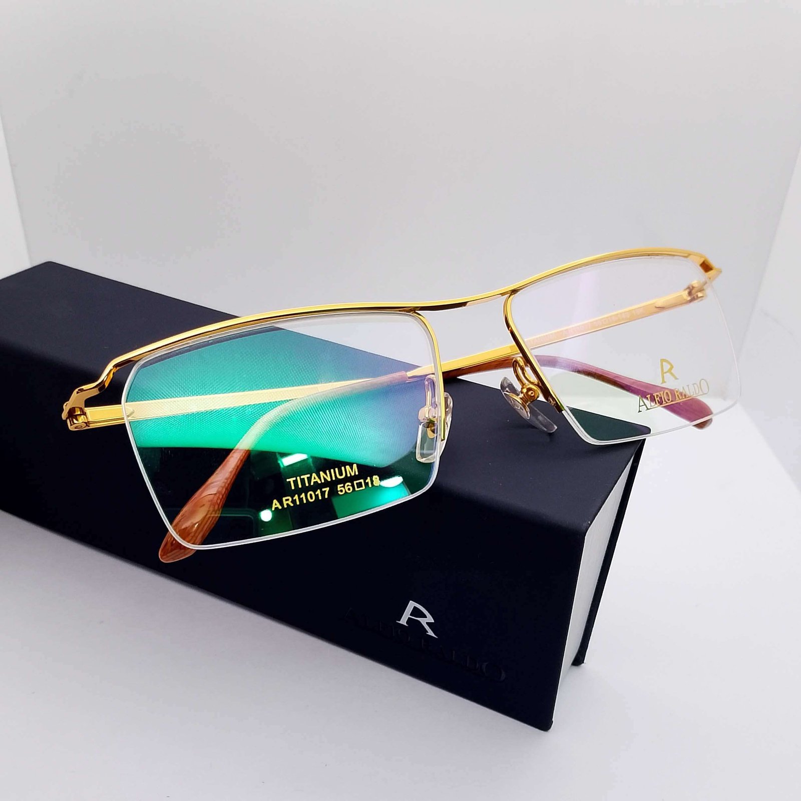 AR11017 Alfio Raldo Titanium Half Rim eyeglasses — view 4 | Nine Optic Bangladesh