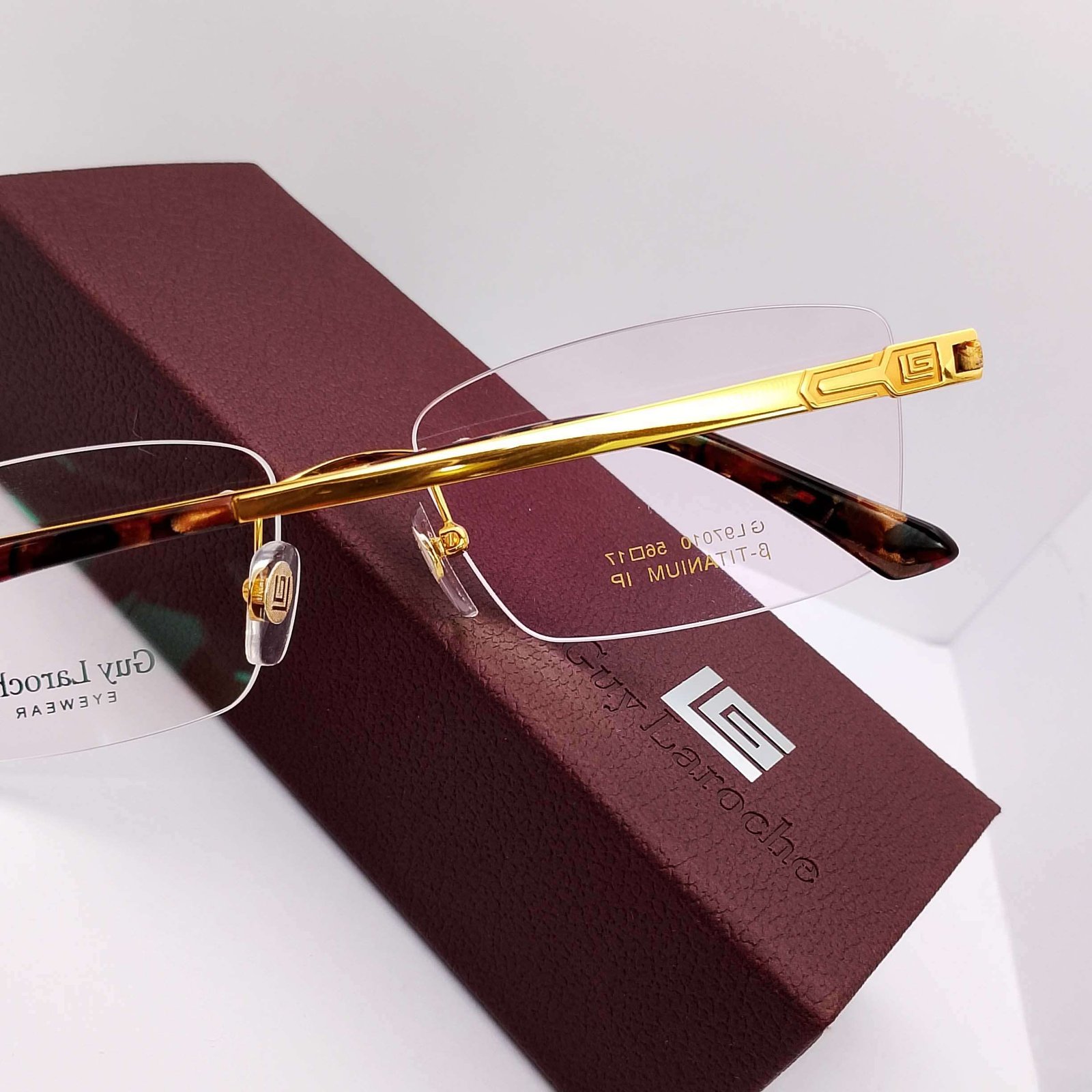 GL97010 Guy Laroche Titanium Rimless eyeglasses — view 2 | Nine Optic Bangladesh