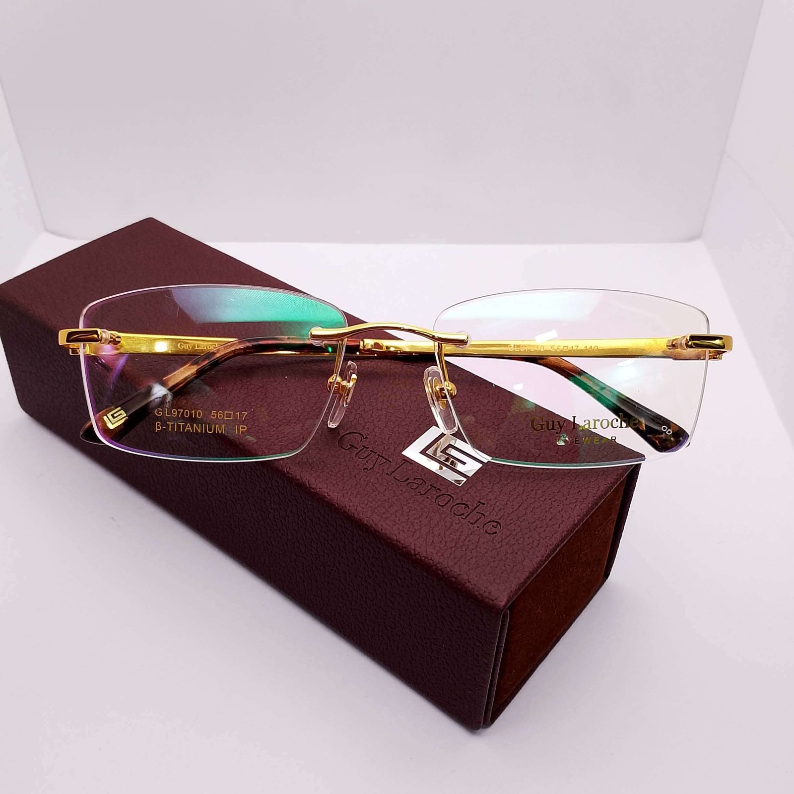 GL97010 Guy Laroche Titanium Rimless eyeglasses — view 3 | Nine Optic Bangladesh