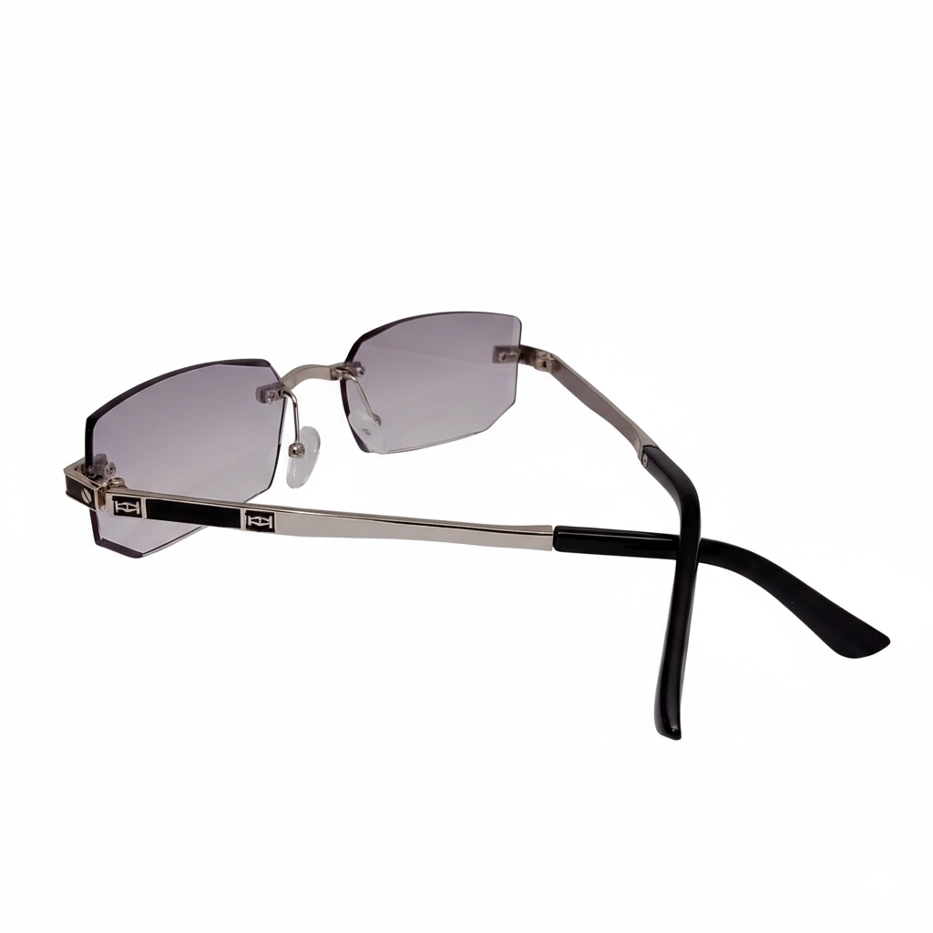 Luxury Rimless Anti Blue - YT1004 -Silver reading glasses — view 4 | Nine Optic Bangladesh