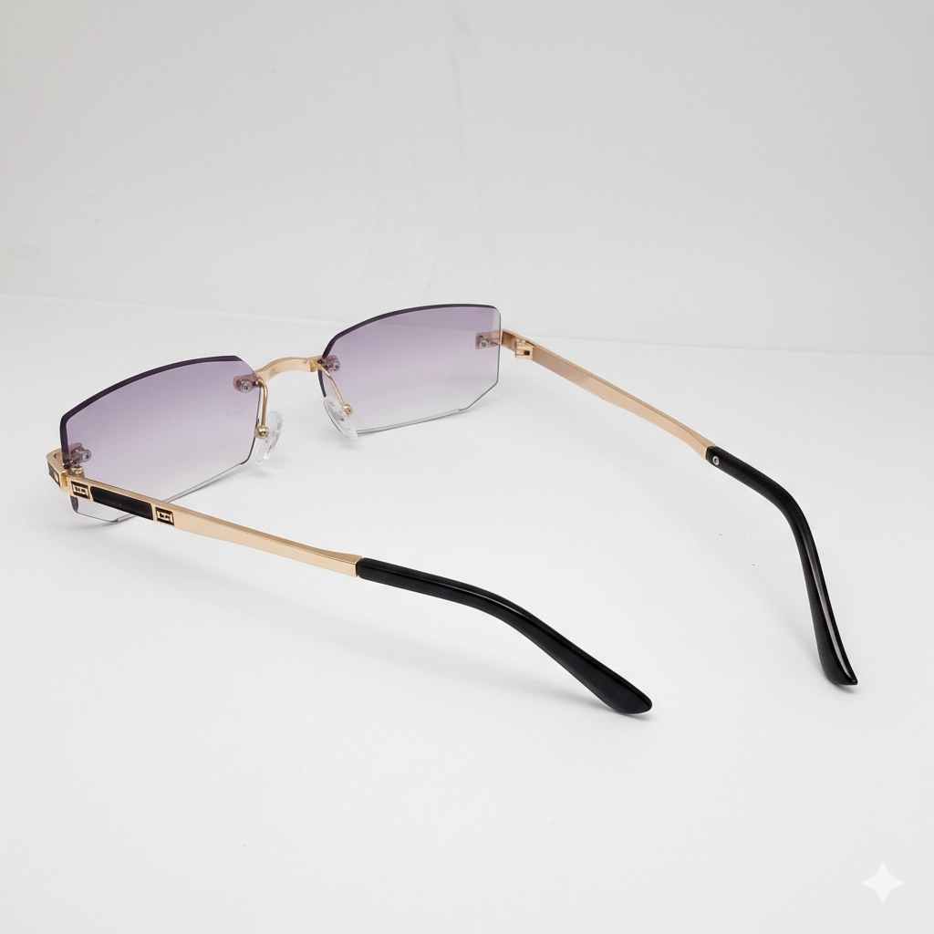 Luxury Rimless Anti Blue - YT1004 Gold reading glasses — view 5 | Nine Optic Bangladesh