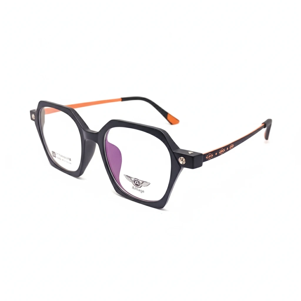 Arnage - 5085 Black-Orange eyeglasses — main view | Nine Optic Bangladesh