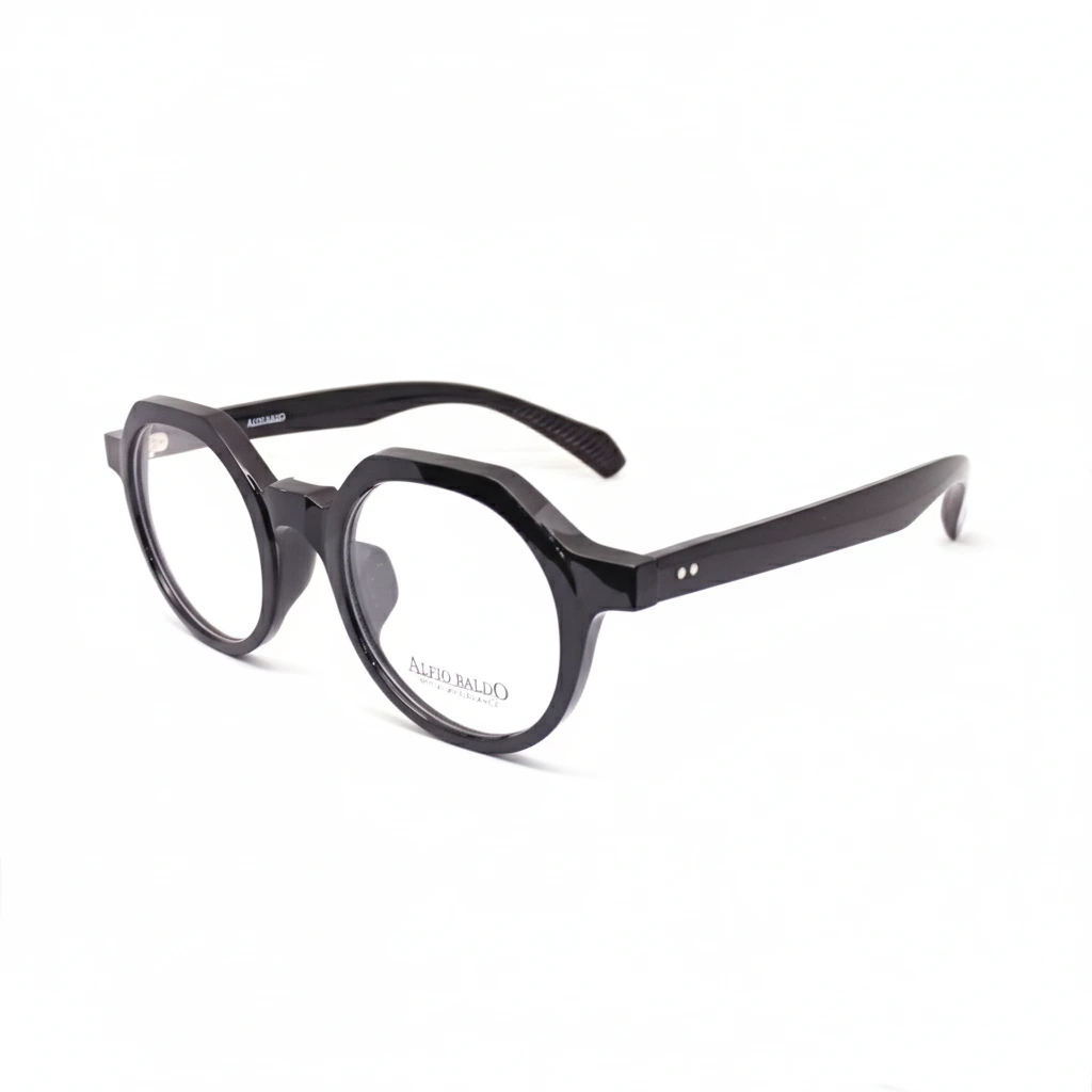 Alfio Raldo -1545 Black eyeglasses — main view | Nine Optic Bangladesh